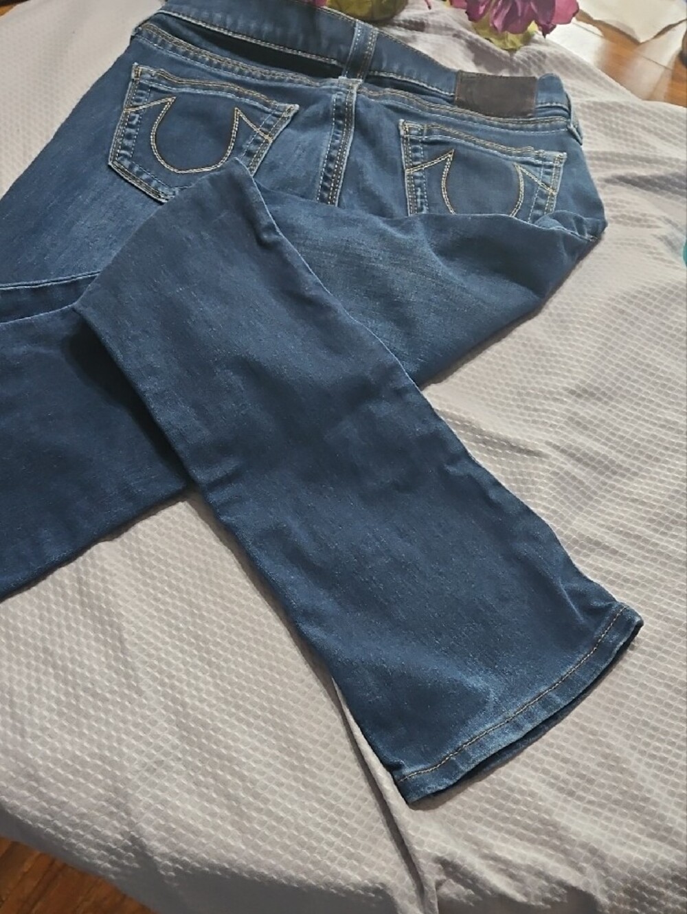 True Religion Lexi Skinny Bootcut Jeans in Dark Blue Wash Sz 27 - Picture 10 of 10